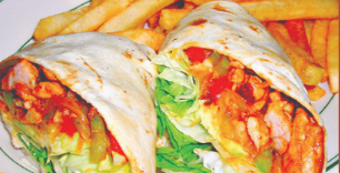 Order Buffalo Chicken Wrap food online from Taco Burger Cafe store, Houston on bringmethat.com