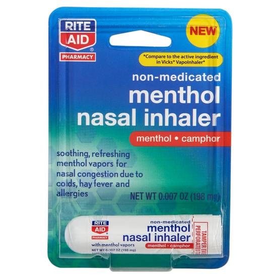 Order Rite Aid Menthol Nasal Inhaler (0.007 oz) food online from Rite Aid store, BETHEL PARK on bringmethat.com
