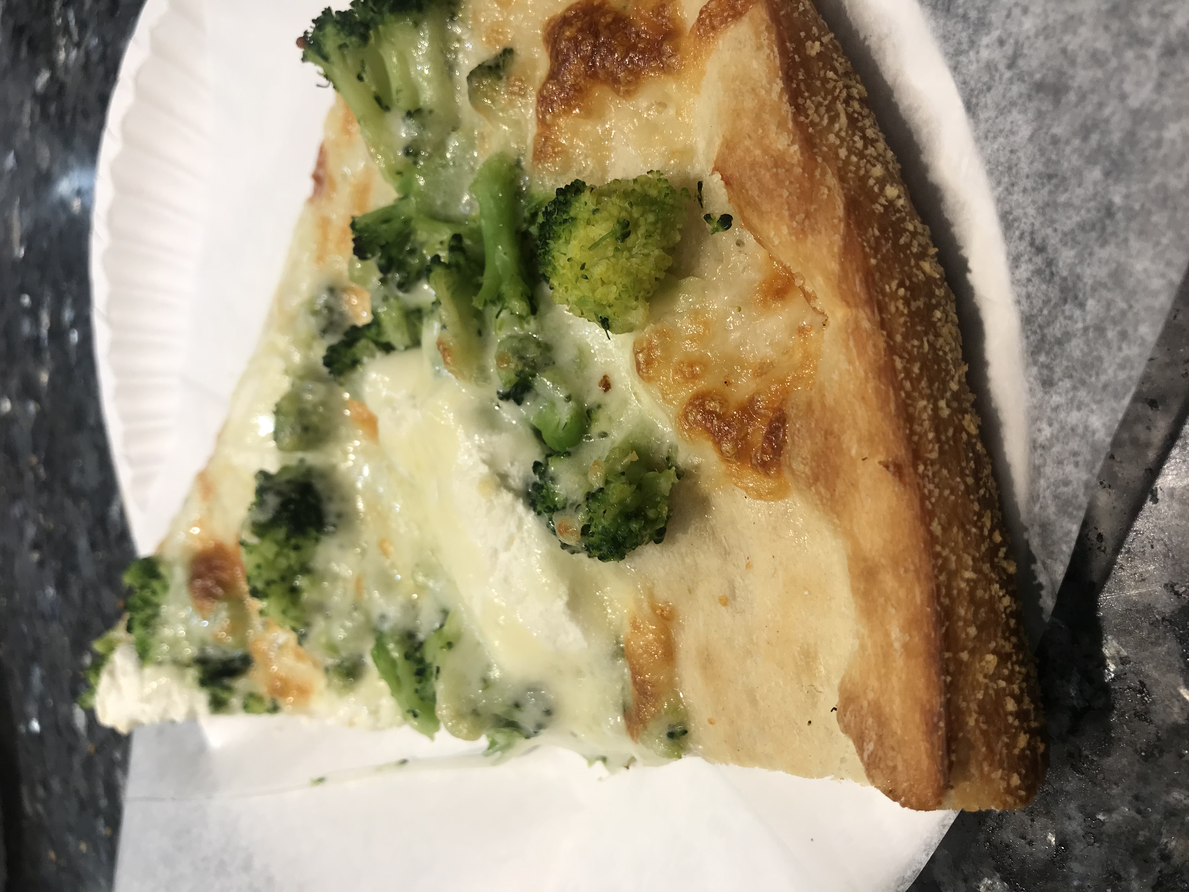 Order White Broccoli Pizza Slice food online from Little Italy Pizza store, New York on bringmethat.com