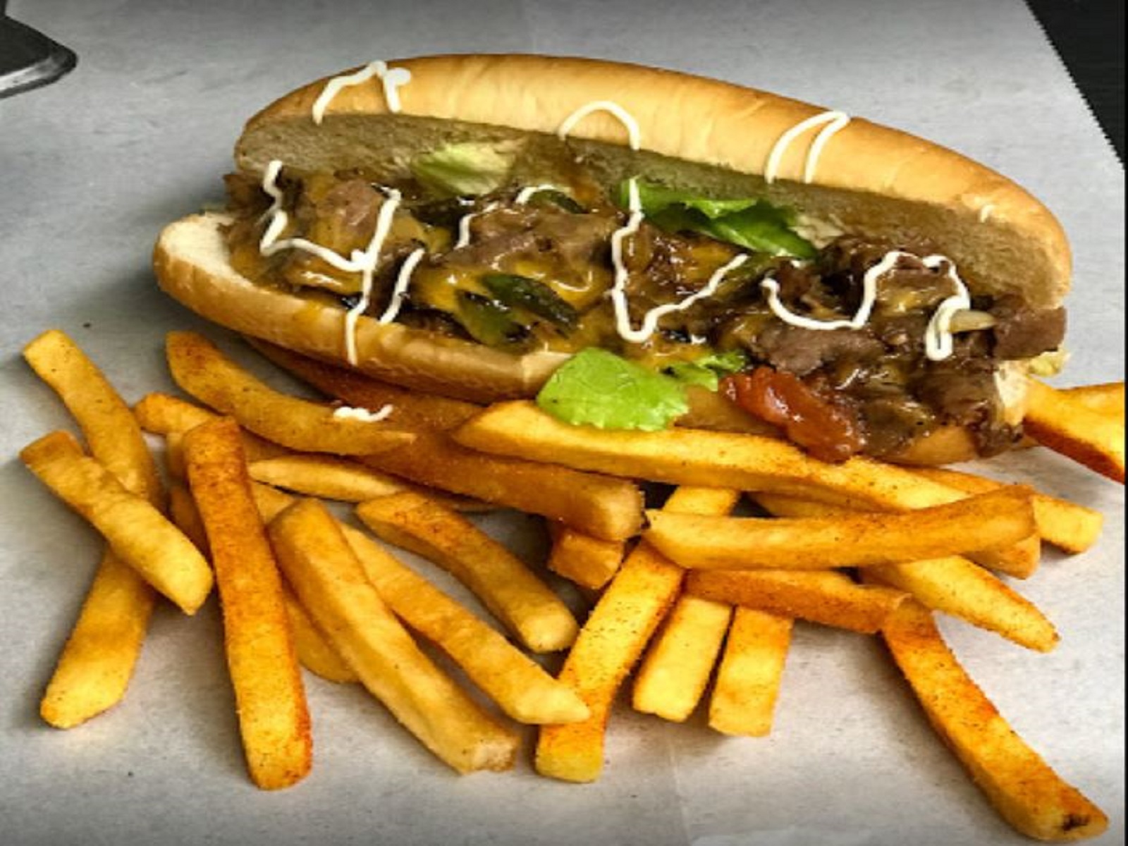 Order 17. Philly Cheese Steak food online from Chicken Shack store, Greenville on bringmethat.com