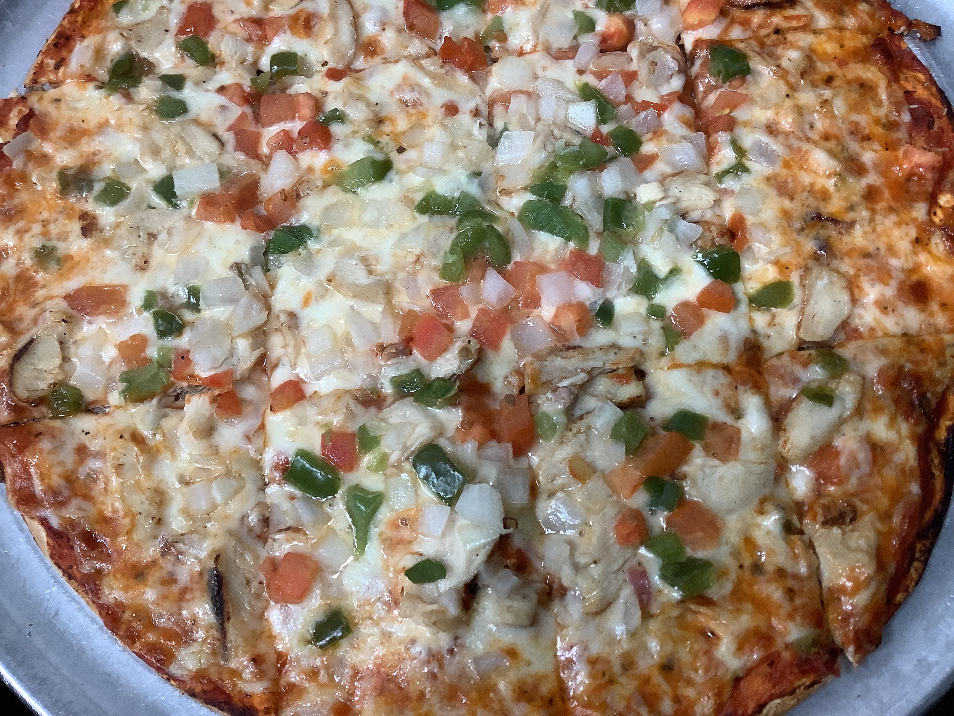 Order Chicken Italiano Pizza - X-Small 10'' food online from Pizza Garden store, Manitowoc on bringmethat.com