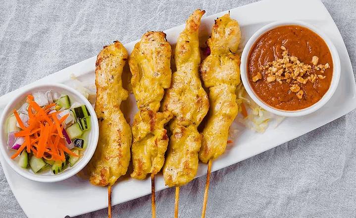 Order Chicken Satay food online from Siam Spoon store, South San Francisco on bringmethat.com