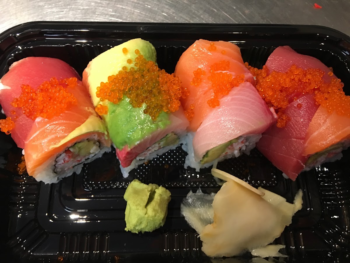 Order 55. Rainbow Roll food online from Sushi Kinta store, San Francisco on bringmethat.com