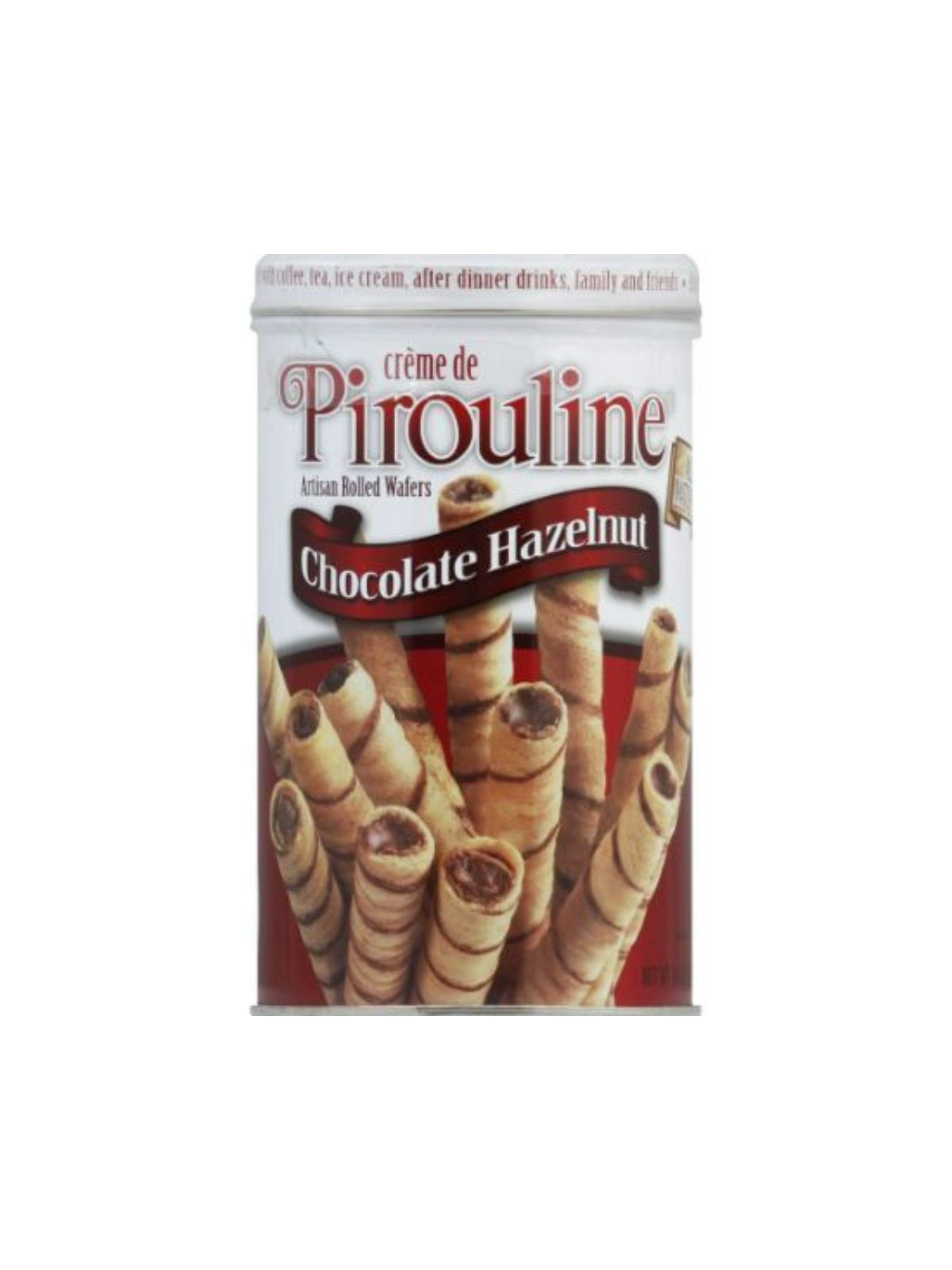 Order Pirouline Creme Filled Wafers Chocolate Hazelnut (14 oz) food online from Stock-Up Mart store, Houston on bringmethat.com