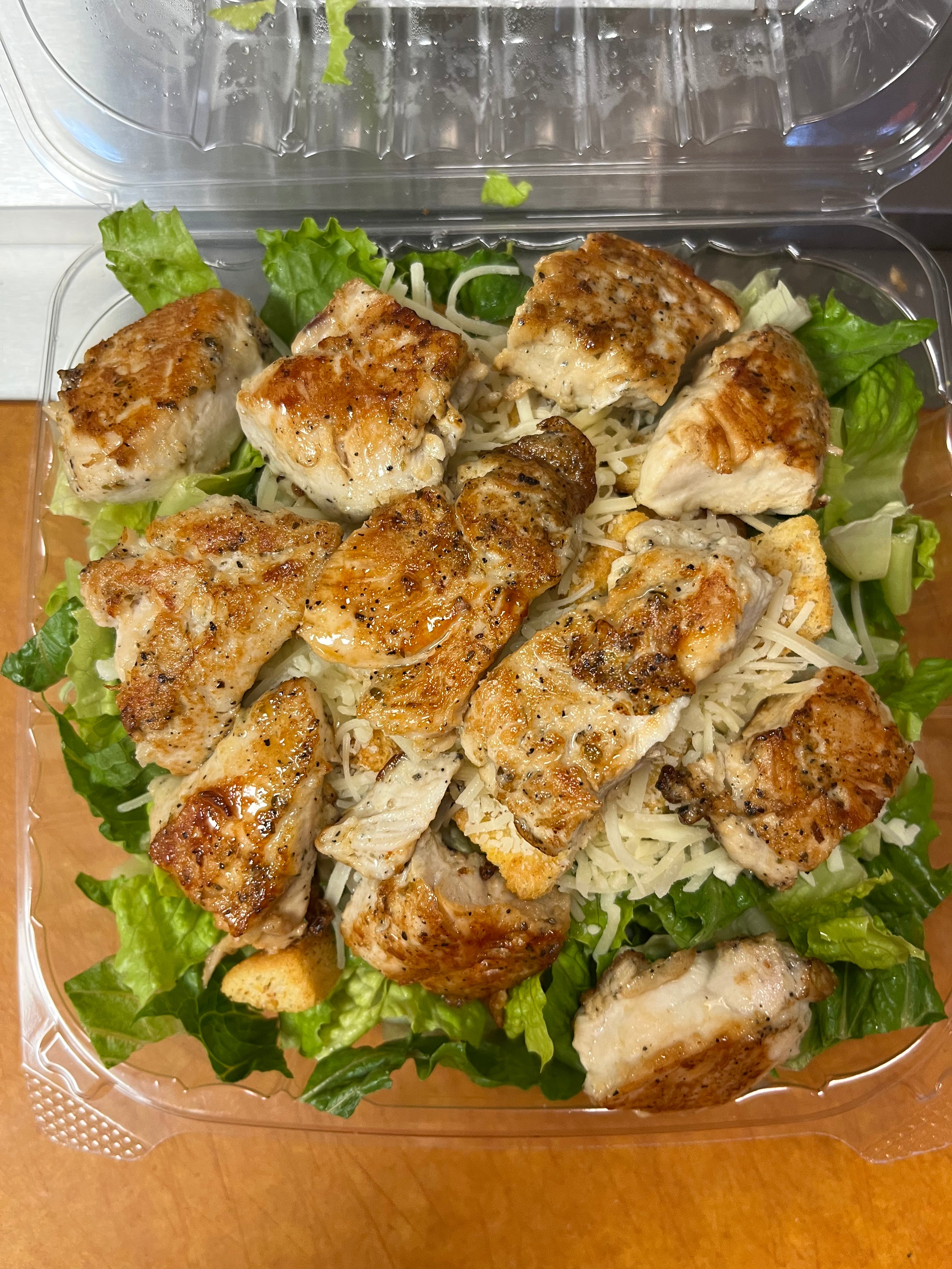 Order Chicken Caesar Salad - Salad food online from Phillip's Roast Beef & Pizza store, Rowley on bringmethat.com
