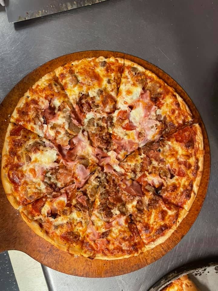 Order Meat Lover Pizza - Small 10'' food online from Bakers Corner Pizza store, Seekonk on bringmethat.com