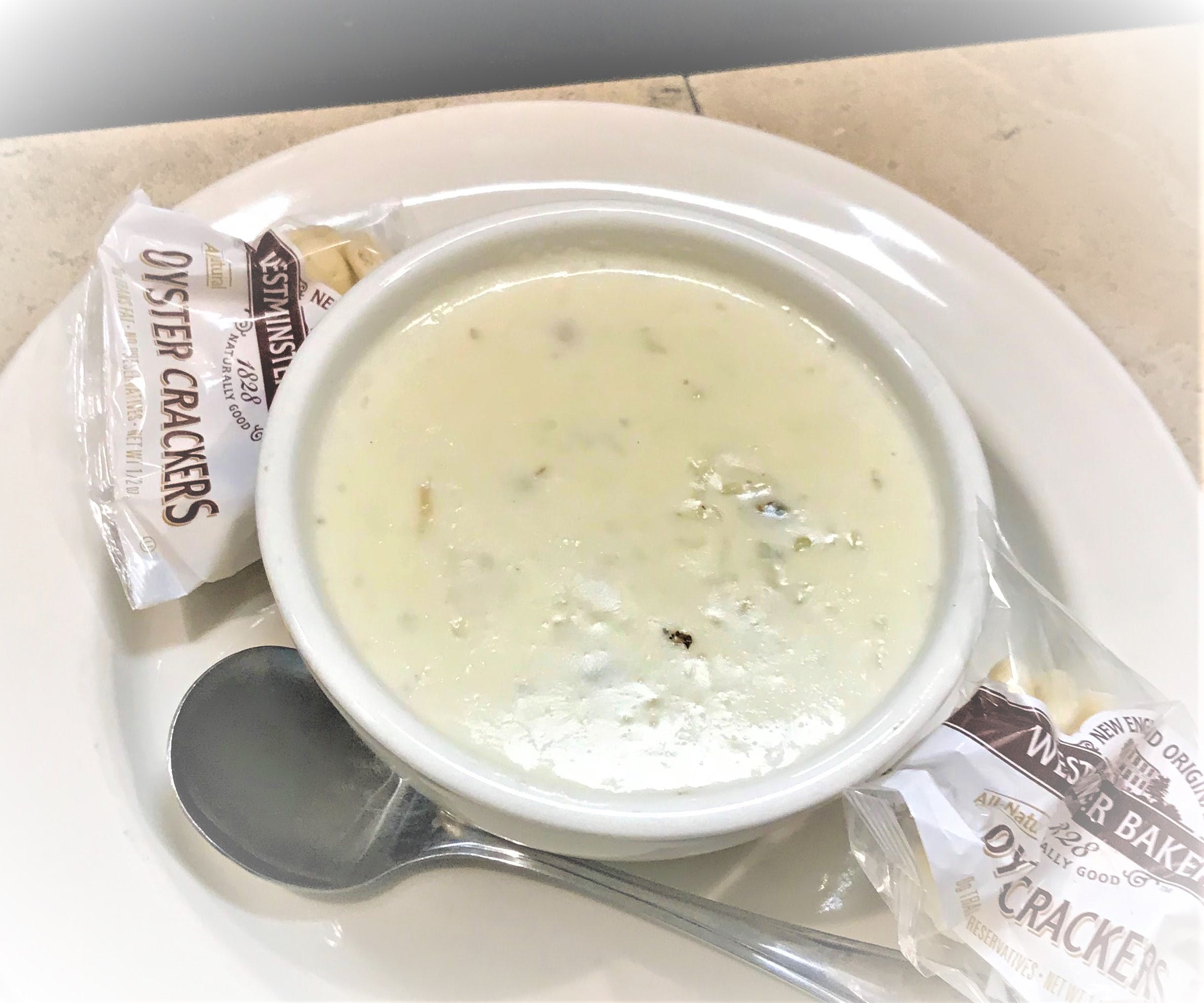 Order New England Clam Chowder Soup - Bowl food online from Original Italian Pizza store, St Clair on bringmethat.com
