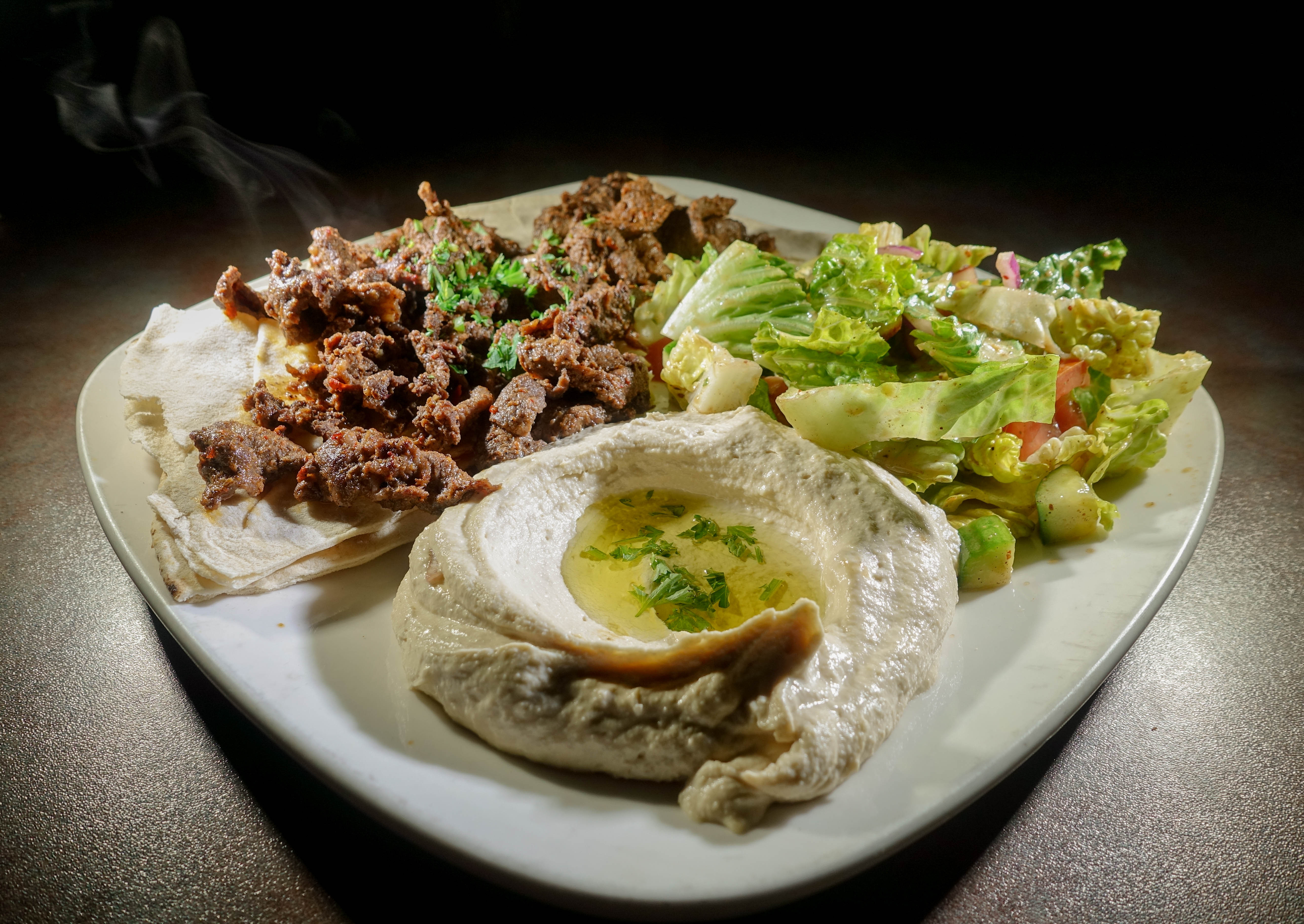 Order Beef Shawarma Plate food online from The Grill House store, La Verne on bringmethat.com