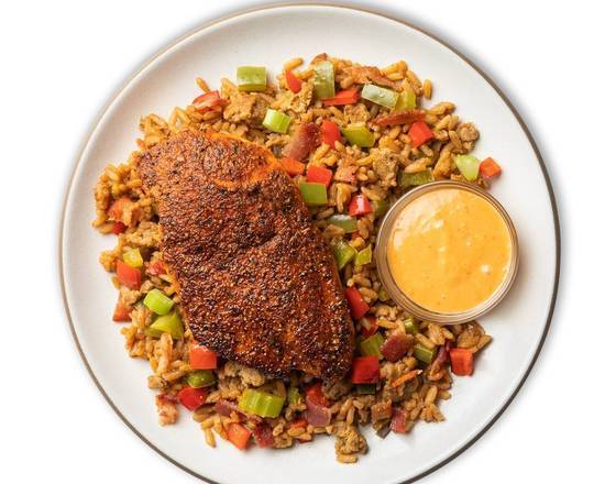 Order Cajun Chicken with Dirty Rice and Remoulade Sauce food online from Snap Kitchen store, Dallas on bringmethat.com