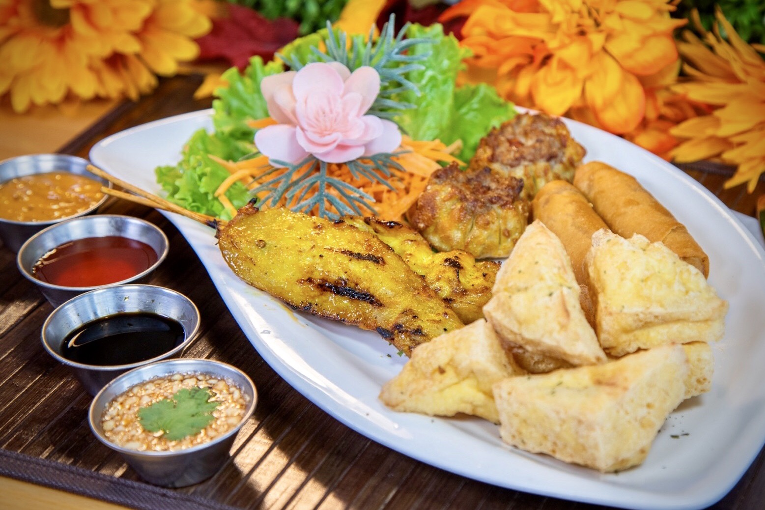 Order Appetizer Platter food online from Supreme Thai Bistro store, Chantilly on bringmethat.com
