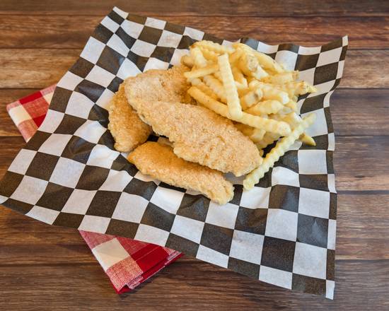 Order Chicken Strips with Fries food online from George’s gourmet grill store, Lincoln on bringmethat.com