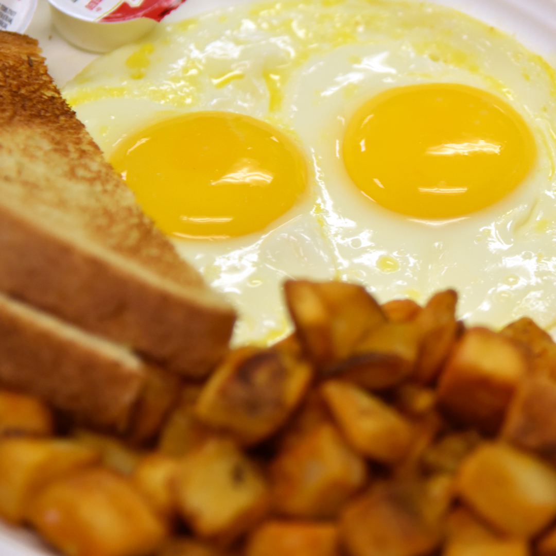 Order 2 Egg Breakfast No Meat food online from Hazelwoods On The Bay store, San Diego on bringmethat.com