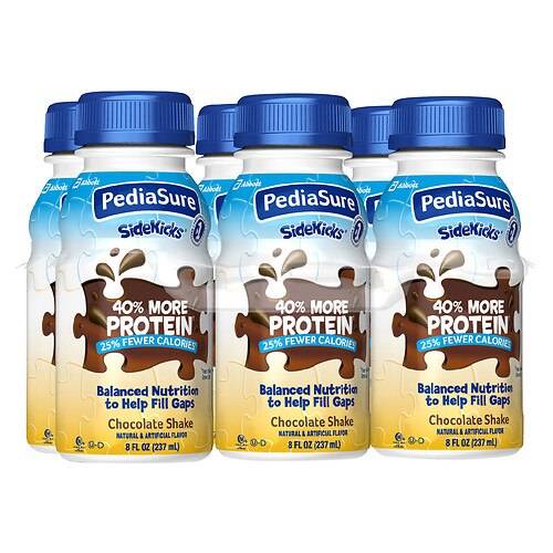 Order PediaSure SideKicks Kids Protein Shake to Help Kids Grow Chocolate - 8.0 fl oz x 6 pack food online from Walgreens store, Sharon on bringmethat.com