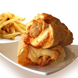 Order Meatball Sandwich food online from Pizza Man store, Pasadena on bringmethat.com