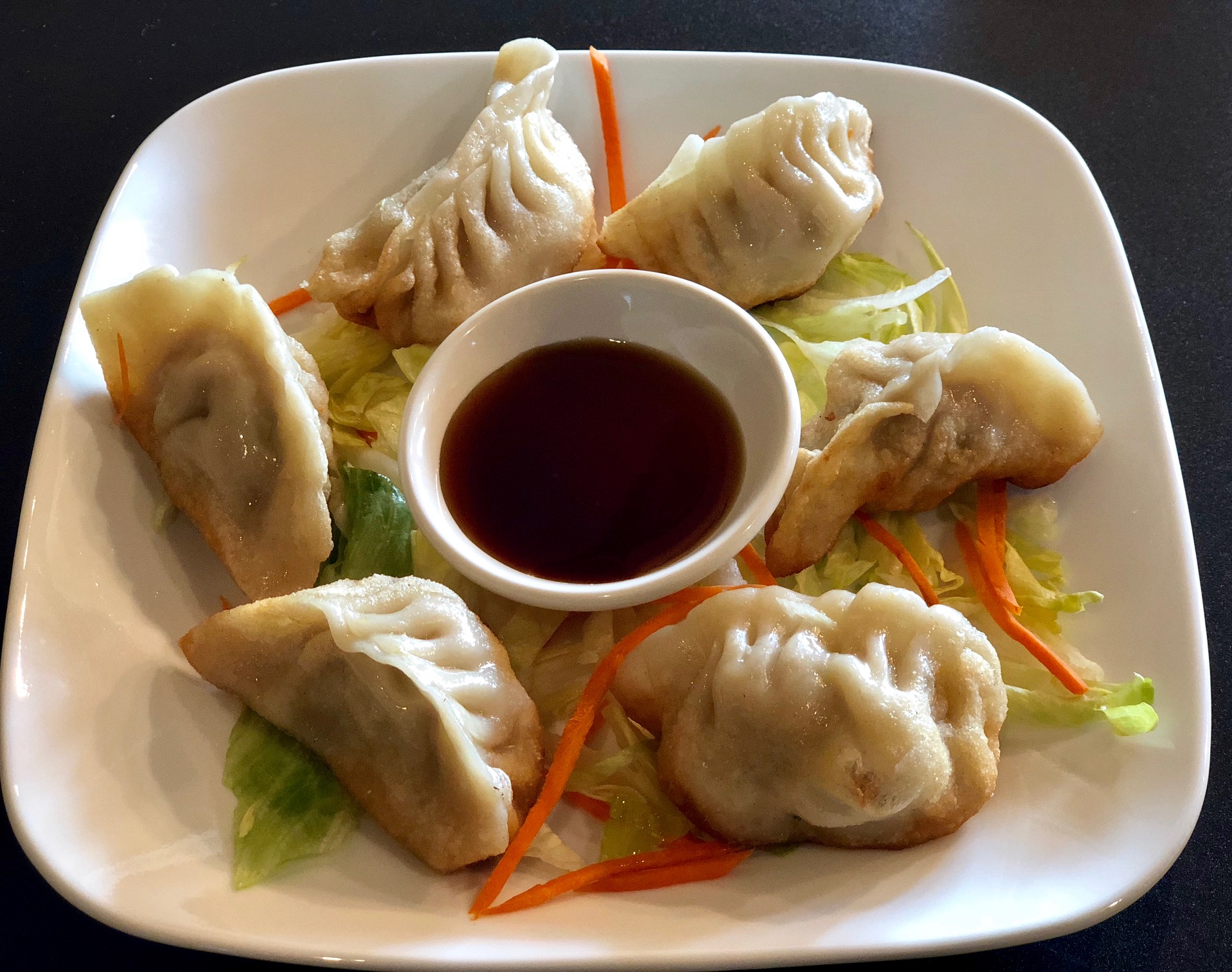 Order 6 House Dumplings food online from Zume Asian Cuisine store, Denver on bringmethat.com
