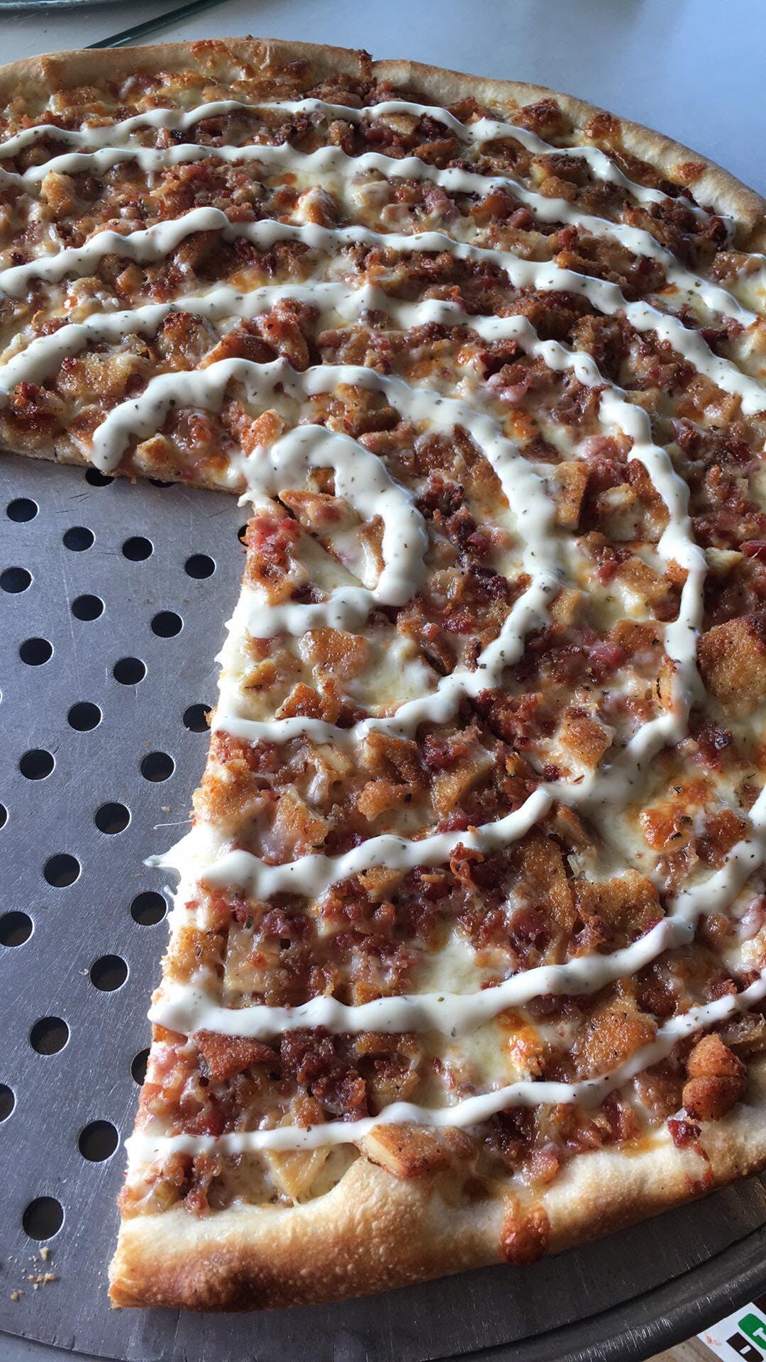 Order Bacon Chicken Ranch Pizza - Midget food online from Pizza Garden store, Flushing on bringmethat.com