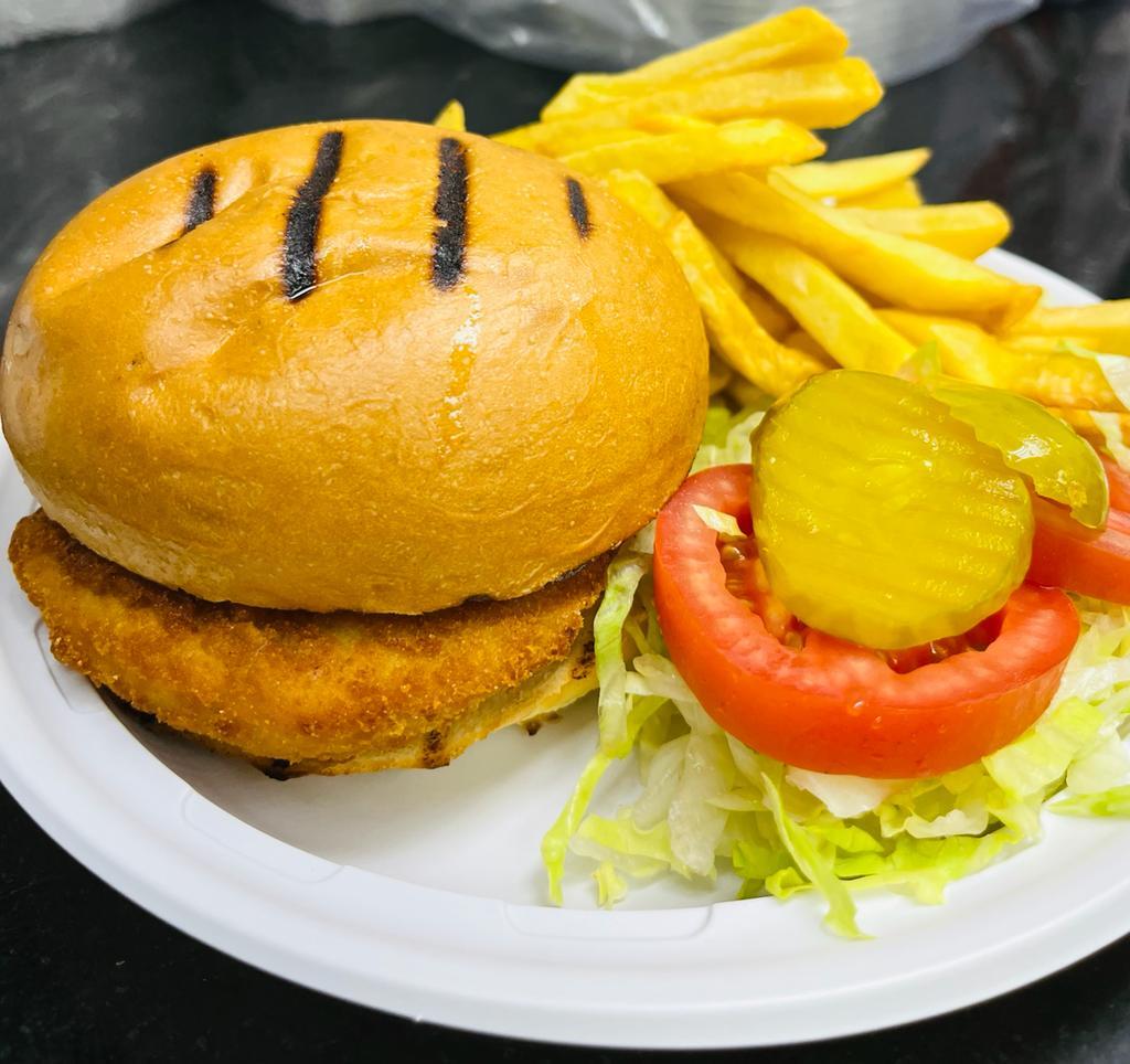 Order Crispy Chicken Sandwich Deluxe food online from The Chicken Shack store, Rego Park on bringmethat.com
