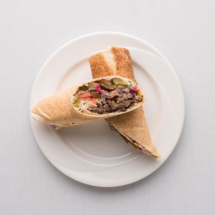 Order Beef Shawarma Sandwich food online from La Saj Lebanese Bistro store, Troy on bringmethat.com