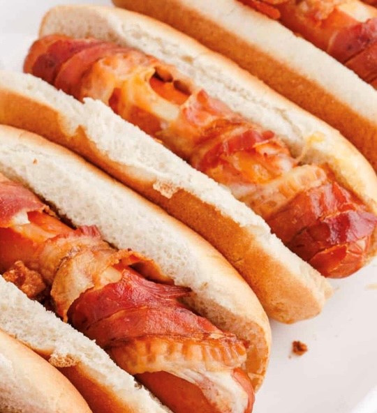Order Bacon Wrapped Street Dog food online from Jim's Burgers store, Long Beach on bringmethat.com