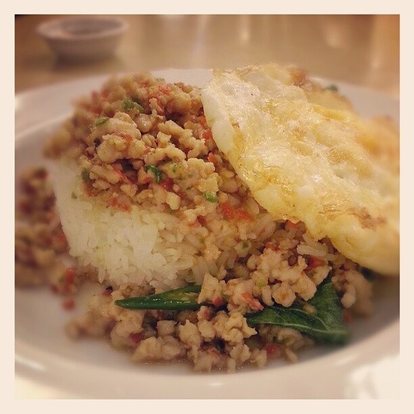 Order Kra Pro with Egg over Rice food online from Thai Food to Go store, Torrance on bringmethat.com
