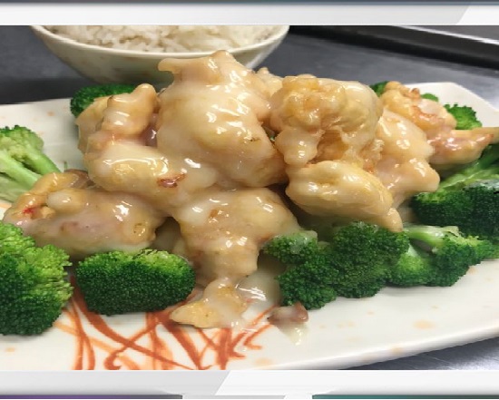 Order S29. Coconut Shrimp food online from Red Apple Chinese Restaurant store, Waterloo on bringmethat.com
