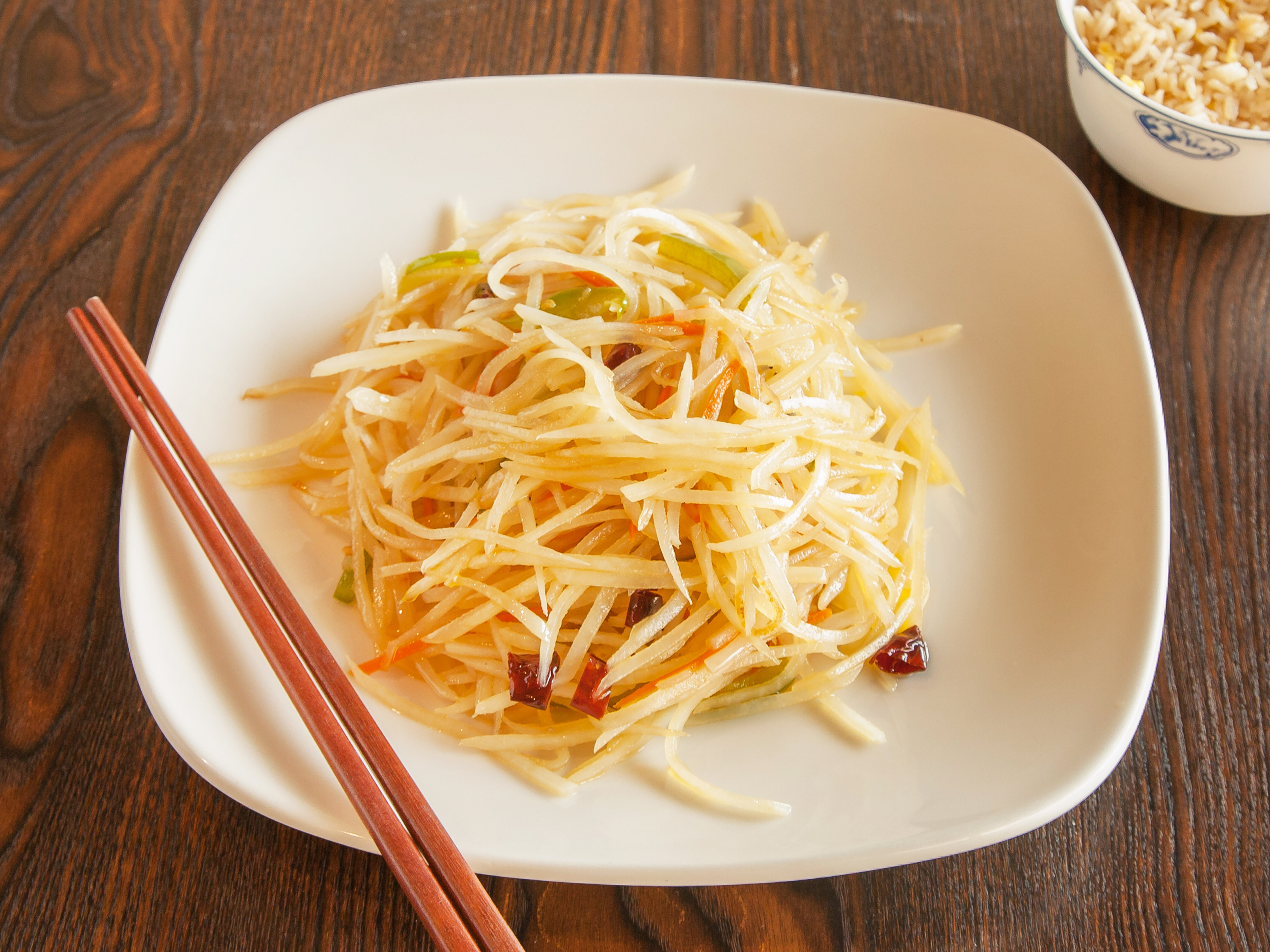 Order A10. Spicy Shredded Potato food online from Blue & Fly Asian Kitchen store, Omaha on bringmethat.com
