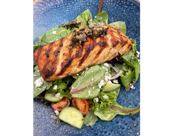 Order Grilled Salmon Salad food online from The Courtyard Kitchen store, Santa Monica on bringmethat.com