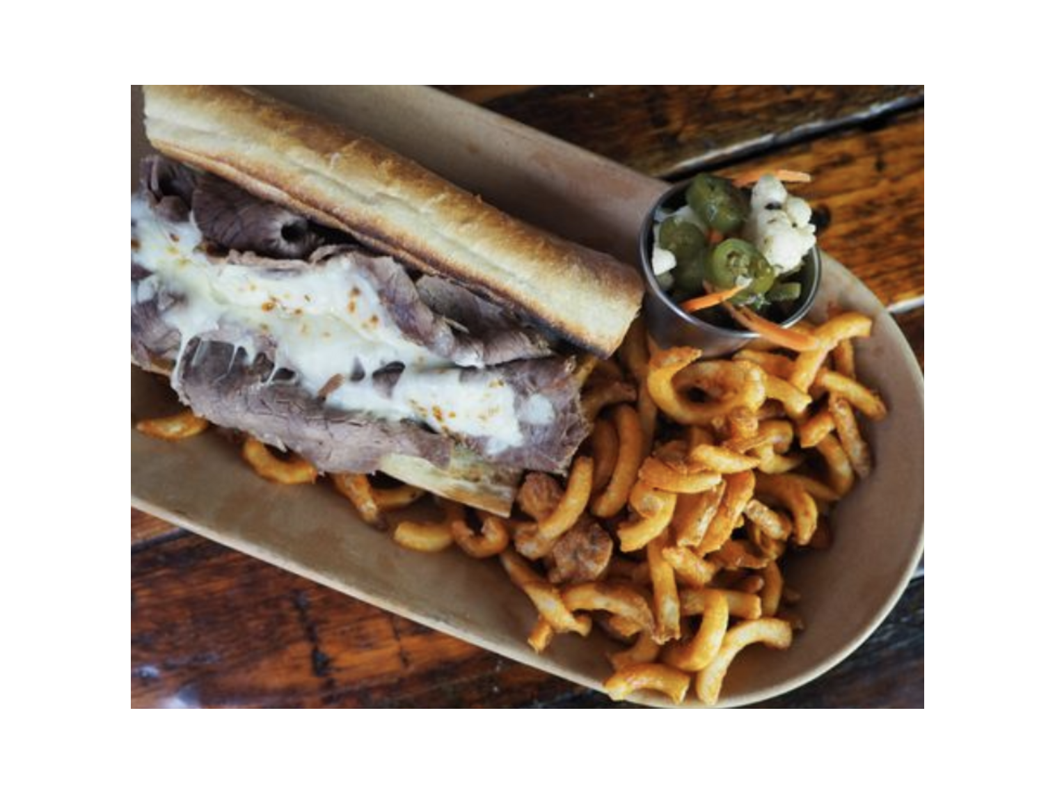 Order Italian Beef on Garlic French Bread food online from Roots Handmade Pizza - West Town store, Chicago on bringmethat.com
