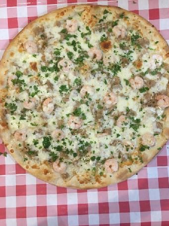 Order Shrimp and Clam Pizza food online from The Pizza Place store, Yonkers on bringmethat.com