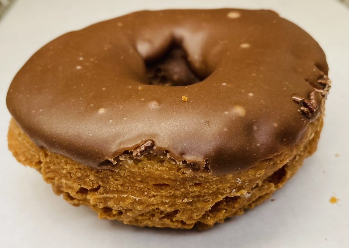 Order Chocolate Cake Donut food online from Boston Donuts store, Fitchburg on bringmethat.com
