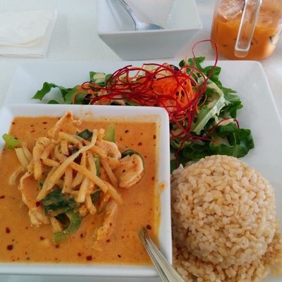 Order 10. Red Curry Lunch Special food online from Anantra Thai Restaurant store, Woodland Hills on bringmethat.com