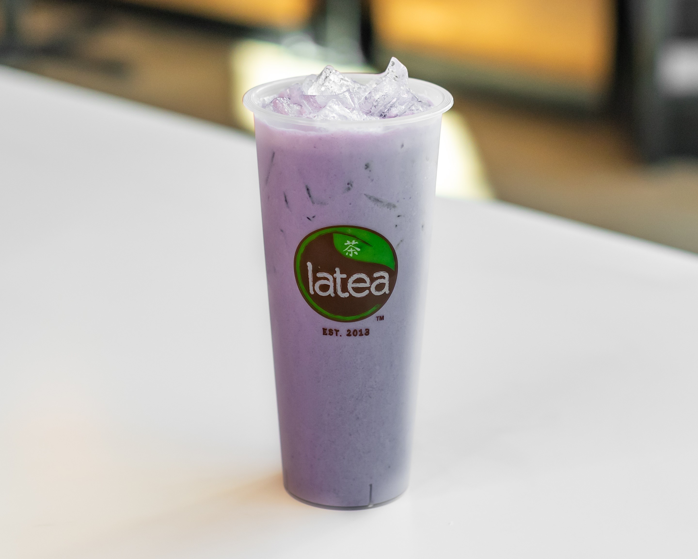 Order *Taro Milk Tea food online from Latea Bubble Tea Lounge store, Indianapolis on bringmethat.com