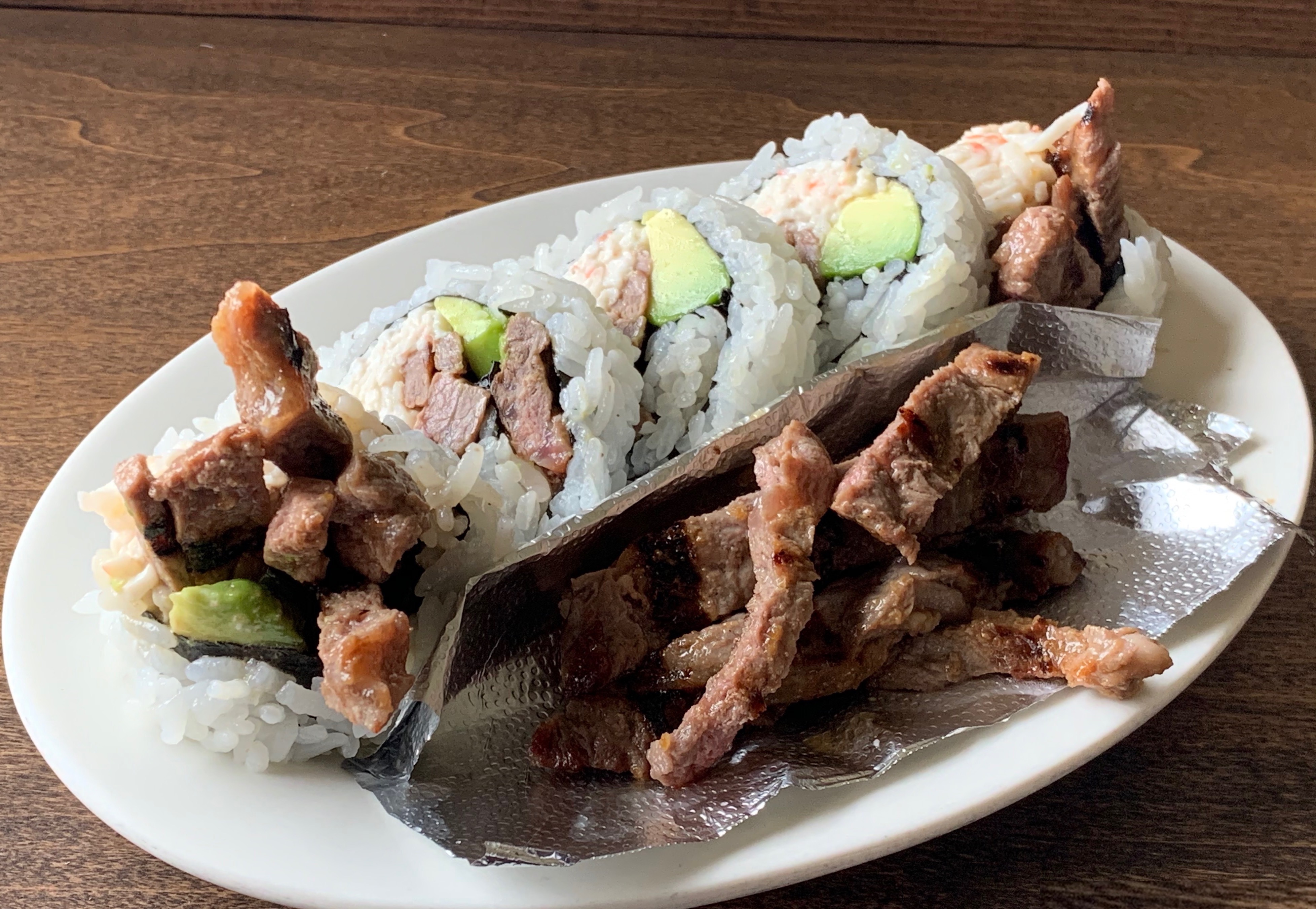 Order New York Steak Roll food online from Minato Sushi store, Lake Forest on bringmethat.com
