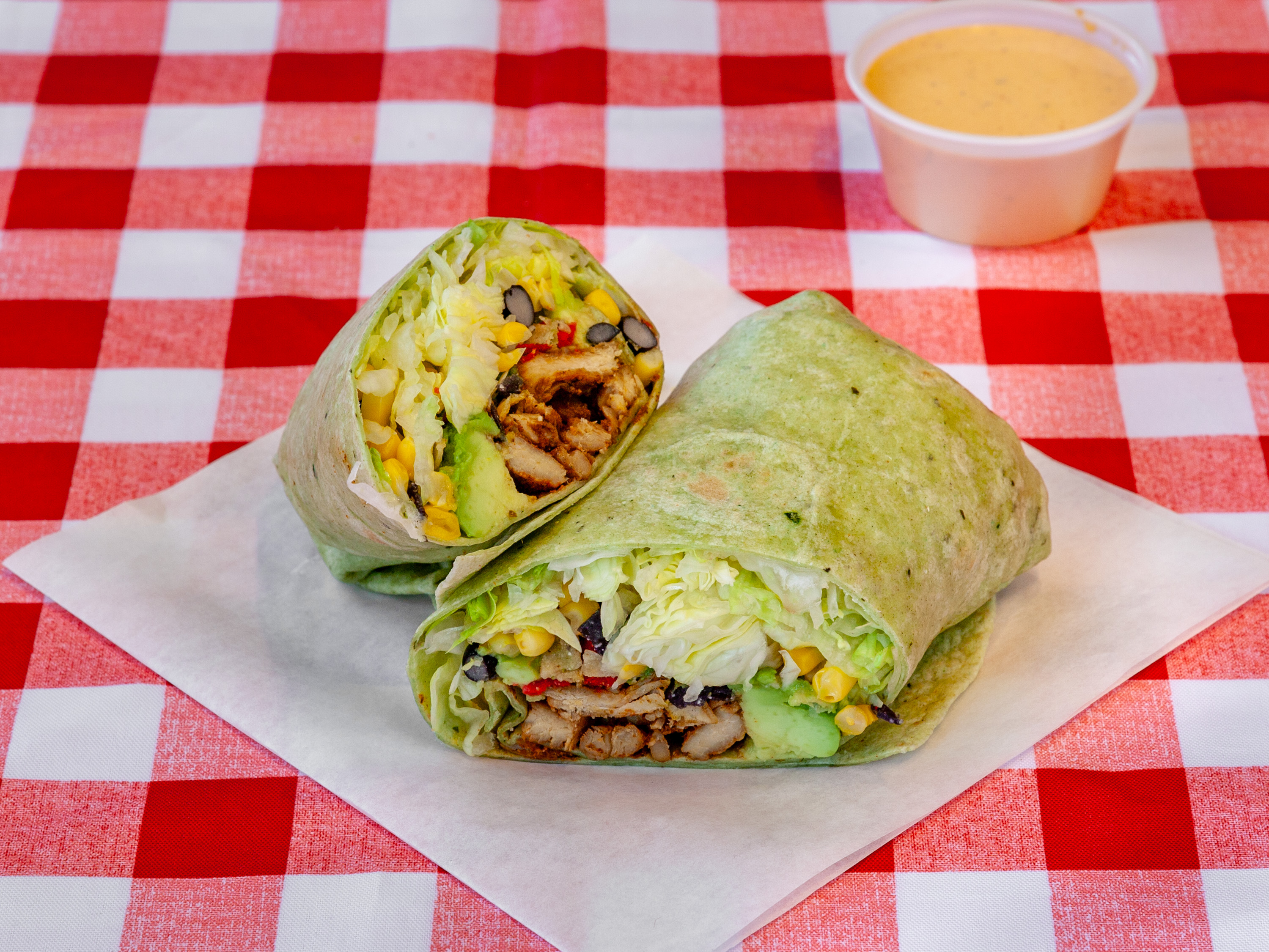 Order Blackened Chicken Wrap food online from Salad house store, Chicago on bringmethat.com