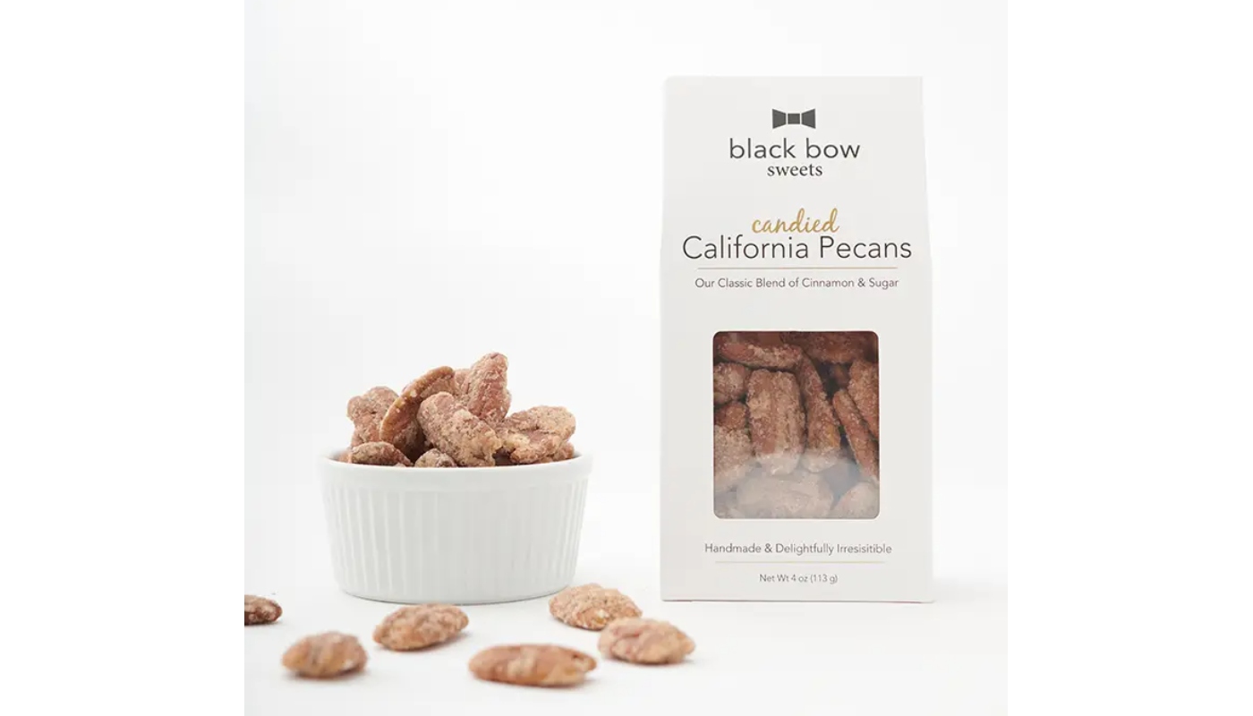 Order Black Bow Sweets Candied Pecan Gourmet Box (113grs Bag) food online from Fine Chocolate Club store, San Francisco on bringmethat.com