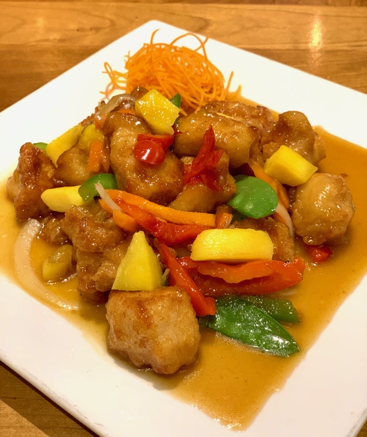 Order Mango Chicken food online from Hot Woks Cool Sushi store, Chicago on bringmethat.com