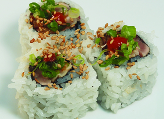 Order Seared Albacore Roll food online from Sushi Town store, Beaverton on bringmethat.com