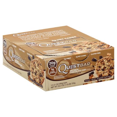Order Quest Protein Bar Oatmeal Chocolate Chip 2.12oz food online from 7-Eleven store, Bloomsburg on bringmethat.com
