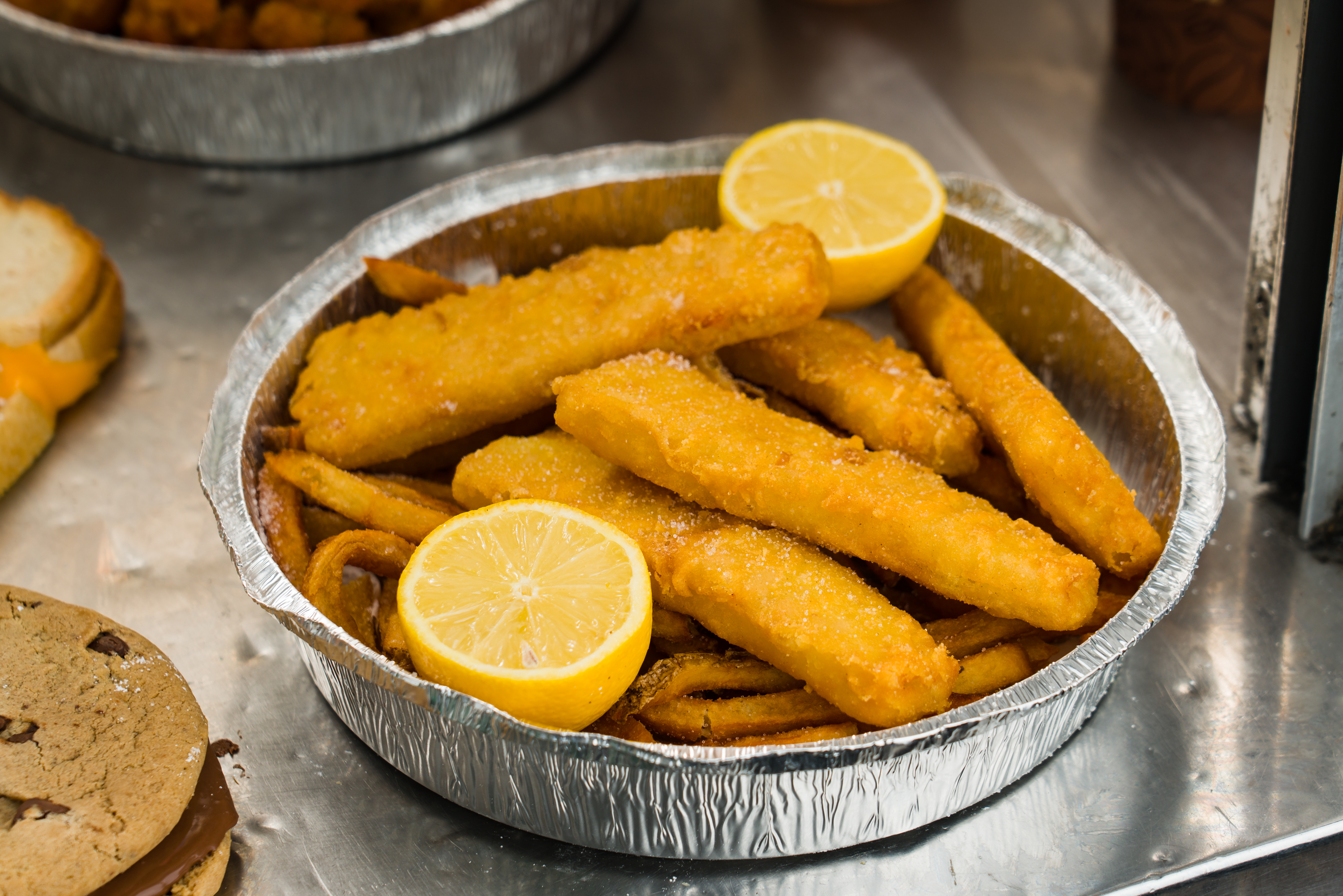 Order Fish and Chip with Fries food online from Ray's Candy Store store, New York on bringmethat.com