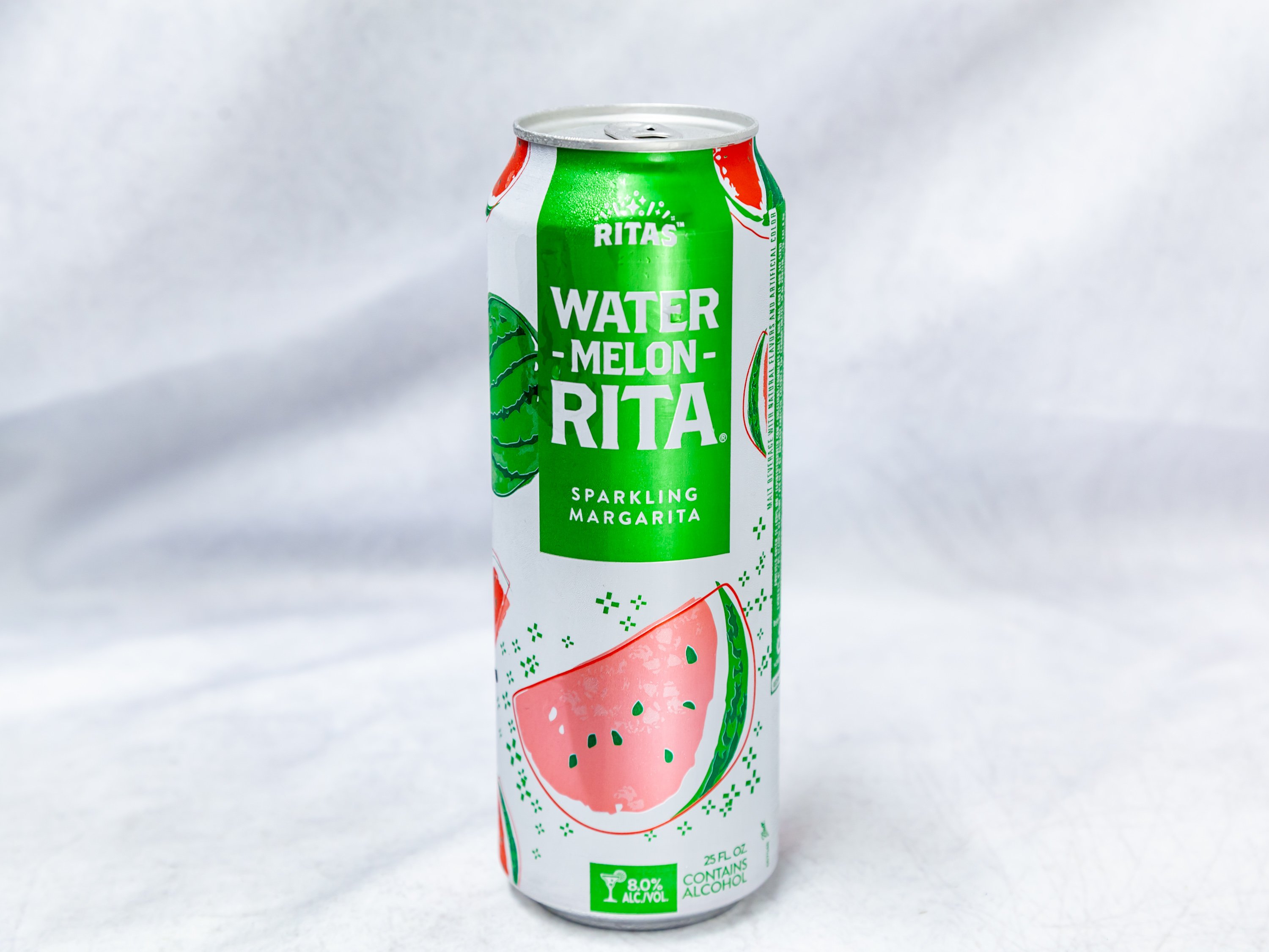 Order 24 oz. Can Watermelon Rita Sparkling Margarita food online from Gallaghers Drive-In Liquor store, Oakland on bringmethat.com