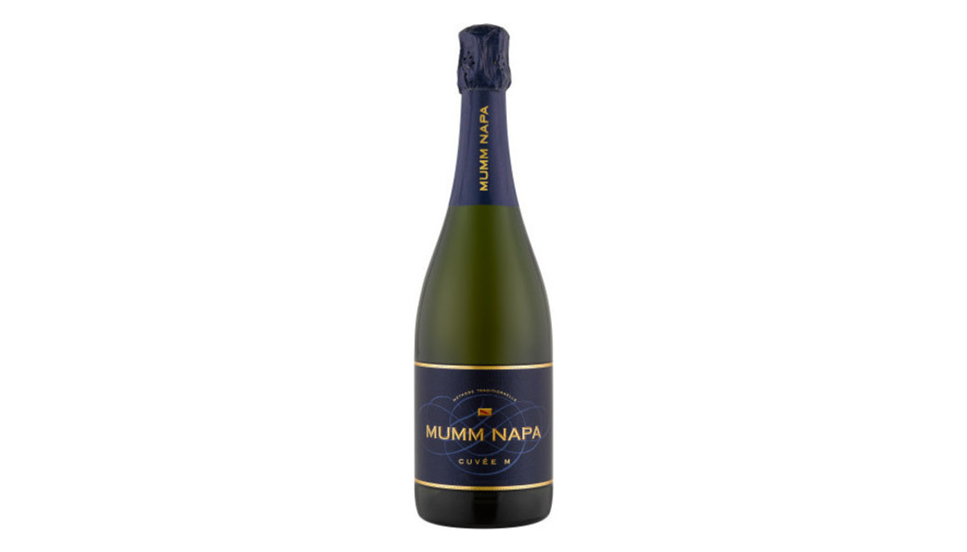 Order Mumm Napa Cuvee M Napa Valley Champagne Blend Sparkling Wine 750mL food online from Liquor Palace store, Burbank on bringmethat.com