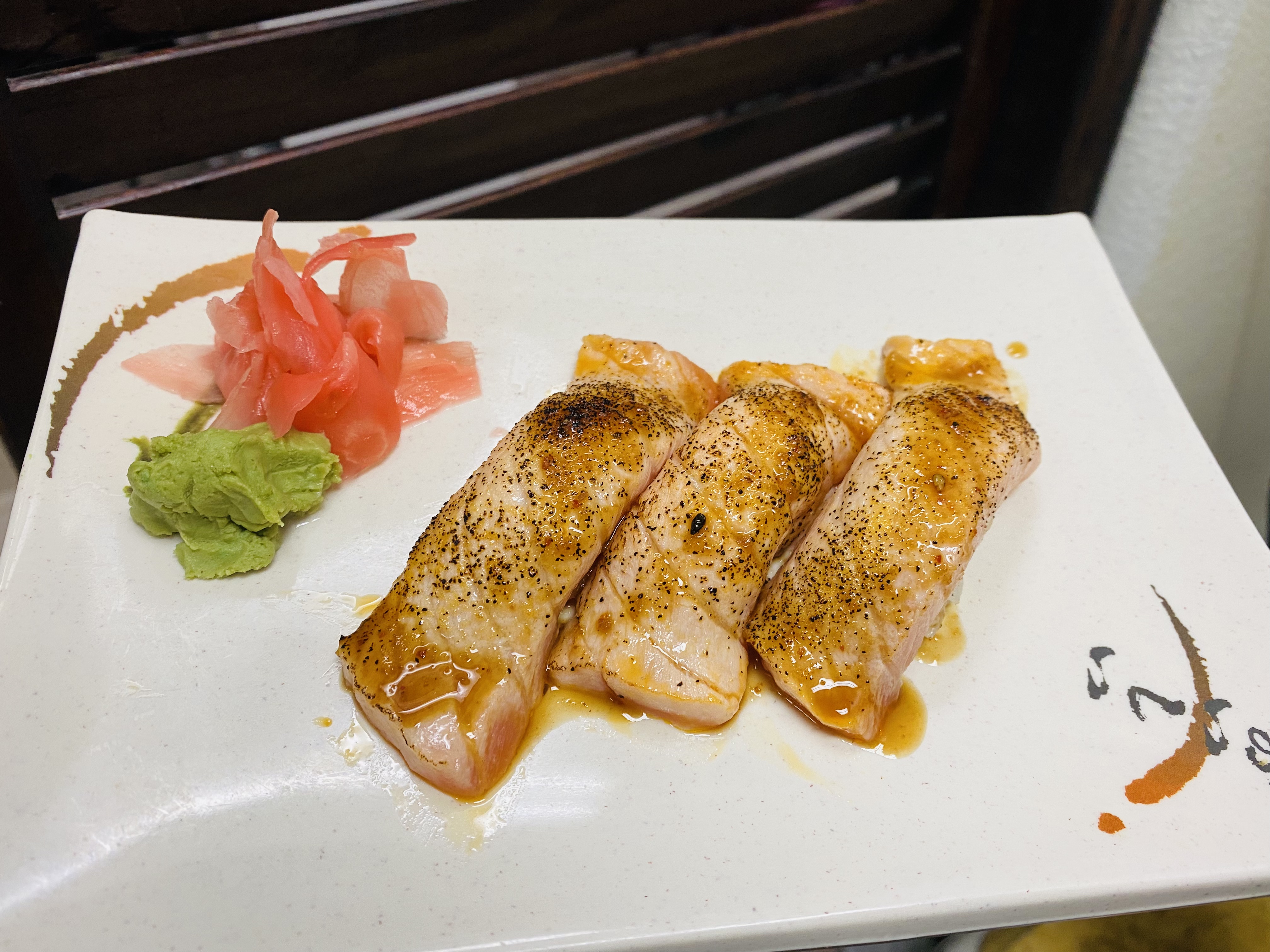 Order Seared Salmon Sushi food online from 760 Sushi Bros store, Victorville on bringmethat.com