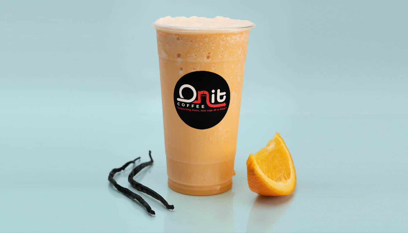 Order Orange Popsicle Protein Shake food online from Onit Coffee store, Elk Grove on bringmethat.com