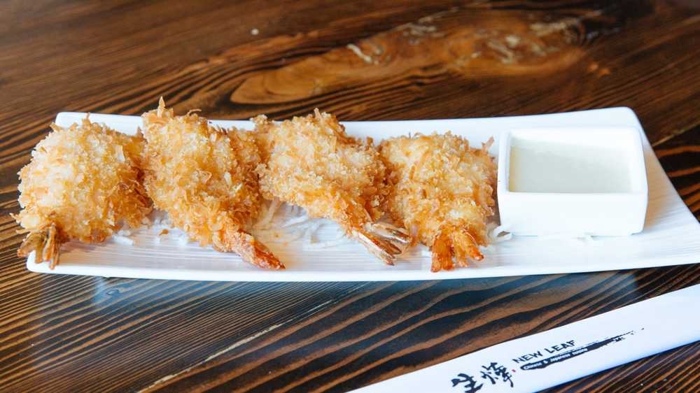 Order Crispy Coconut Shrimp (4) food online from New Leaf Chinese & Japanese Cuisine store, Philadelphia on bringmethat.com