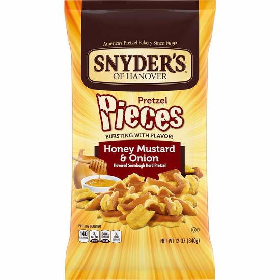Order Snyder's Pretzel Pieces - Honey Mustard & Onion food online from IV Deli Mart store, Goleta on bringmethat.com