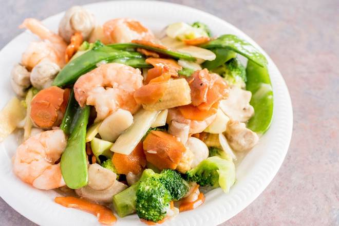 Order Shrimp & Mixed Vegetable 什菜蝦 food online from Bamboo Garden store, Savannah on bringmethat.com