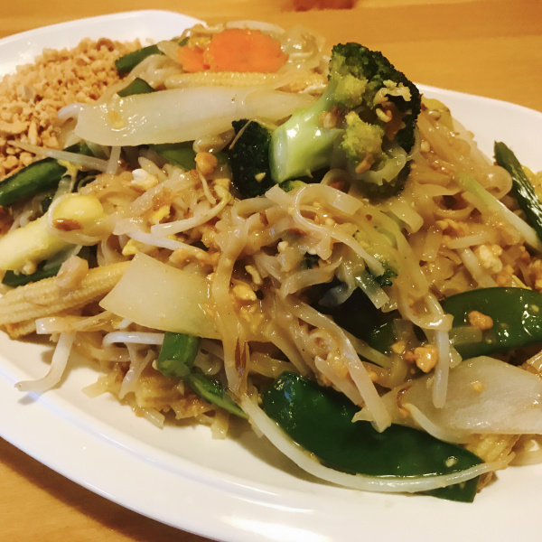Order V1. Vegetable Pad Thai food online from Mango thai cuisine store, West Newton on bringmethat.com