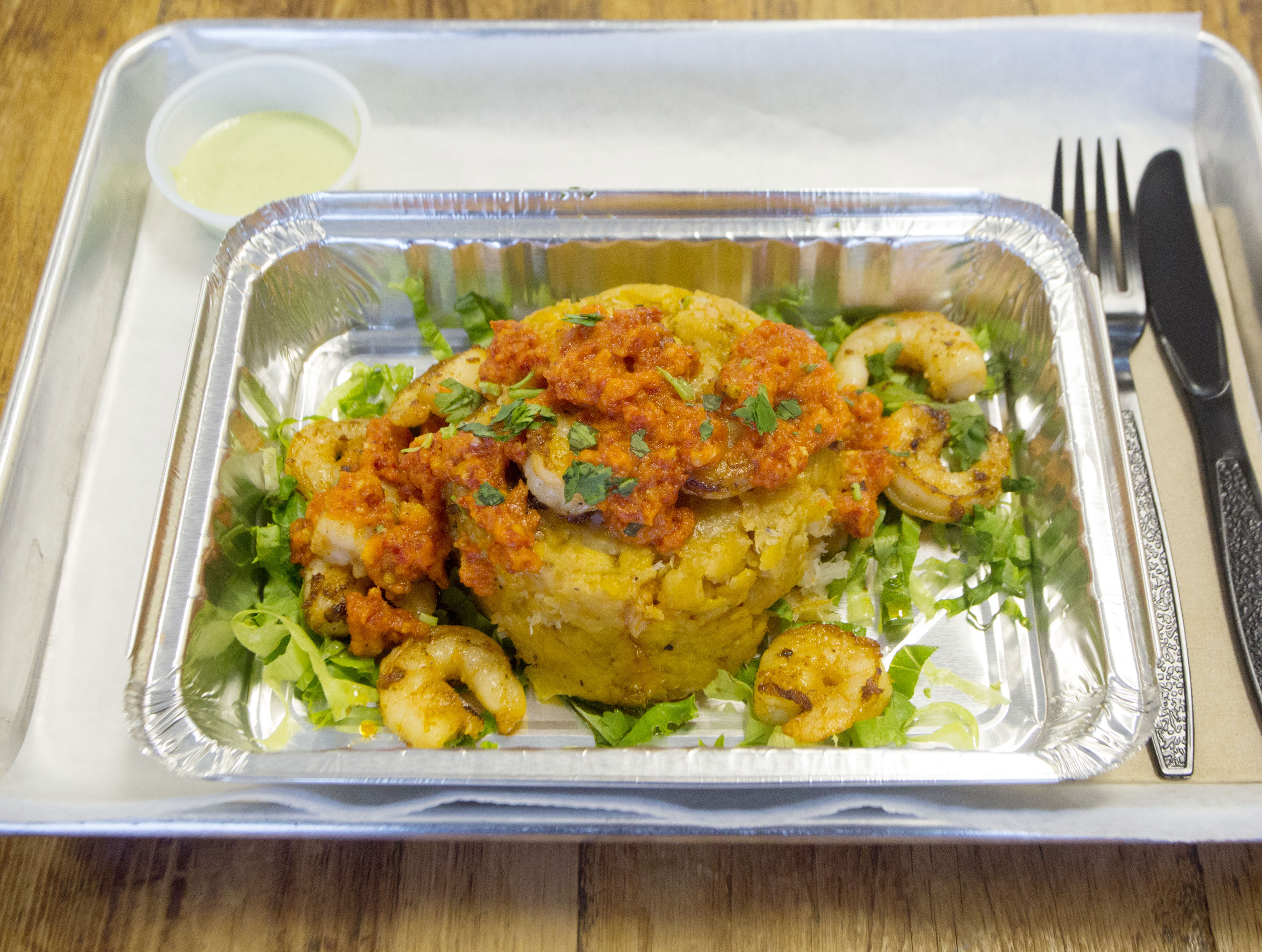 Order Mofongo with Shrimp food online from Andes International Gourmet Deli store, New Haven on bringmethat.com