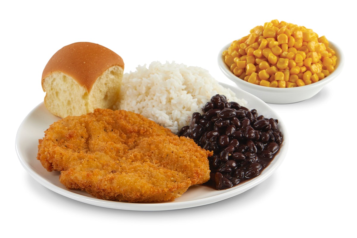 Order Crispy Chicken Platter - With Rice and Beans and 1 Additional Side food online from Pollo Tropical store, Miami on bringmethat.com