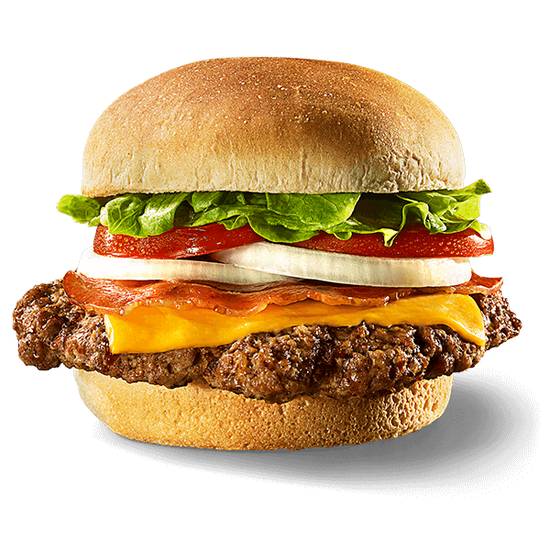 Order 1/4 lb Bacon Cheeseburger food online from Caseys Carry Out Pizza store, Cedar Rapids on bringmethat.com